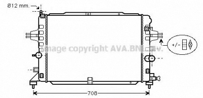 AVA QUALITY COOLING ol2490 -  Радиатор, охлаждение двигателя
